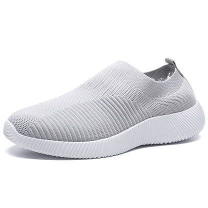 Cap Point Gray / 3 Elegant Breathable Mesh Knit Sock Platform Sneakers