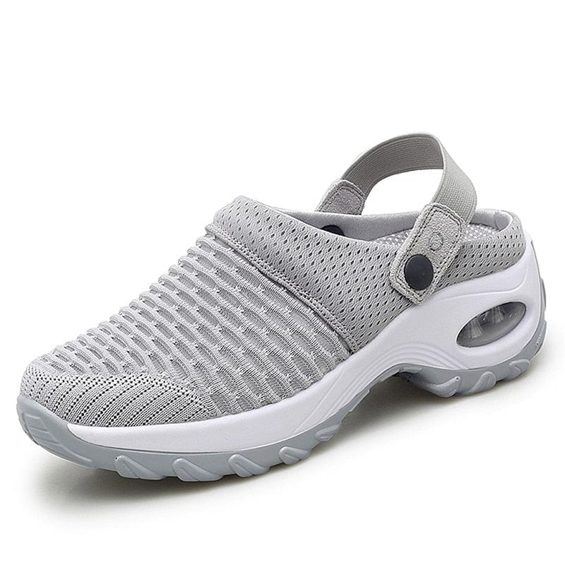 Cap Point gray / 5 Janice Comfort Women's Breathable Mesh Platform Summer Shoes