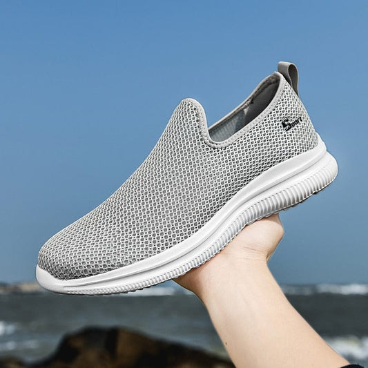 Cap Point Gray / 6.5 Mens Light Walking Mesh Breathable Summer Loafers Shoes