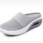 Cap Point Gray / 6 New Non-slip Platform Breathable Mesh Outdoor Walking Slippers
