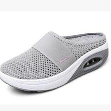 Load image into Gallery viewer, Cap Point Gray / 6 New Non-slip Platform Breathable Mesh Outdoor Walking Slippers
