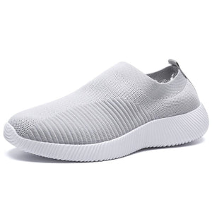 Cap Point gray / 7.5 Elegant Breathable Mesh Knit Sock Platform Sneakers