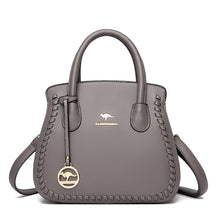 Load image into Gallery viewer, Cap Point Gray Hand-knitted Luxury Leather Tote Bag
