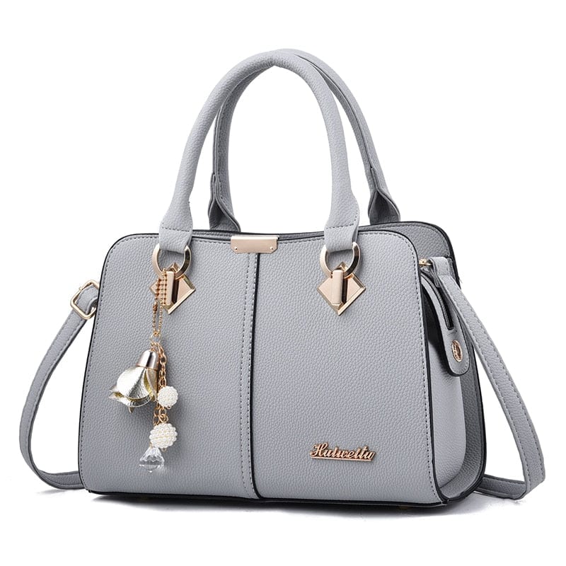 Cap Point gray / One size Denise Designer Luxury Ladies Handbag Purse Shoulder Tote Bag