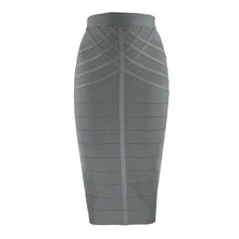 Load image into Gallery viewer, Cap Point Gray / S Belline Bandage Vintage Summer Midi Skirt
