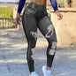 Cap Point gray / S / China High Waist Seamless Denim Sports Leggings