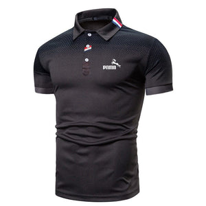 Cap Point Gray / S Mens Printed short-sleeved polo shirt