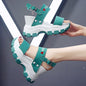 Cap Point green / 34 Barbara Chunky Elegant High Heels