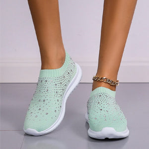 Cap Point green / 5 Comfortable Soft Bottom Breathable Mesh Flat Sneakers