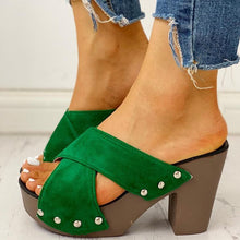 Load image into Gallery viewer, Cap Point green / 5 Erica  Platform High Heels
