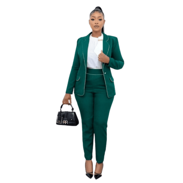 Cap Point Green / 6 Celine Office Lady New slim fit blazer and pencil pants set