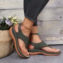 Load image into Gallery viewer, Cap Point green / 6 Women&#39;s Open Toe Wedge Sandals
