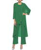 Cap Point green / 8 3 Pieces Mother of the Bride Champagne Wedding Party Dress