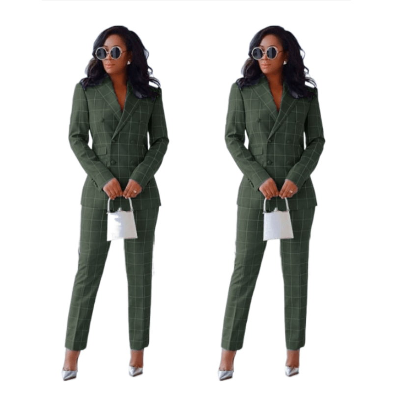 Cap Point Green / 8 Angelique Women's Ankle 2-Piece Pantsuit
