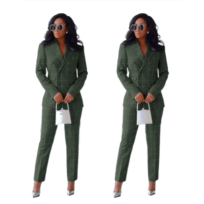 Cap Point Green / 8 Angelique Women's Ankle 2-Piece Pantsuit