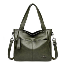 Load image into Gallery viewer, Cap Point Green Catherine Genuine Brand Ladies Soft Leather Shoulder Handbag
