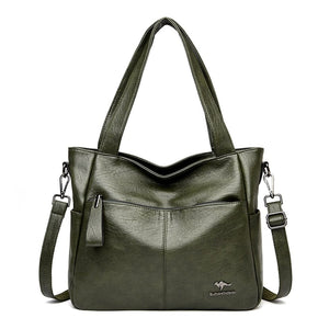 Cap Point Green Catherine Genuine Brand Ladies Soft Leather Shoulder Handbag