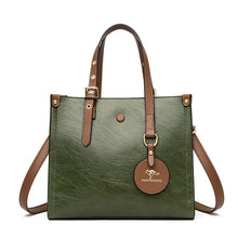 Load image into Gallery viewer, Cap Point Green Designer 3 Layers Casual Tote Vintage HandBag
