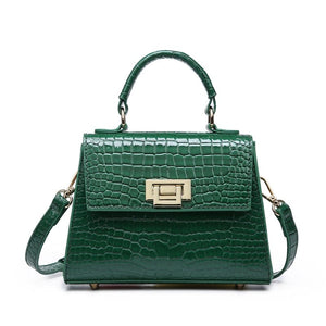 Cap Point Green Fashion Luxury Leather  Shoulder Bag