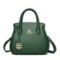 Cap Point Green Hand-knitted Luxury Leather Tote Bag