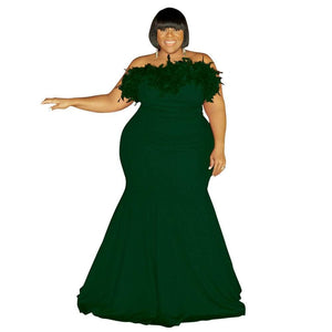 Cap Point Green / L Joelle Plus Size Party Club Evening Elegant Bodycon Dress