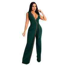 Load image into Gallery viewer, Cap Point Green / S Anita V Neck Long Sleeve High Waist Bodycon Romper
