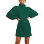 Cap Point Green / S Jennifer Turtleneck Sweater Dress