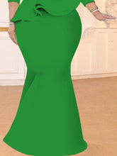 Load image into Gallery viewer, Cap Point Green / S Penny Trumpet High Waist Mermaid Maxi Skirt
