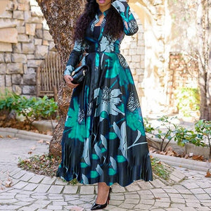 Cap Point green / S Thembekile Elegant African Print Maxi Dress