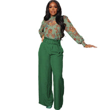 Load image into Gallery viewer, Cap Point green / S / United States Michaeli Wide Leg Loose Sweatpants with belt
