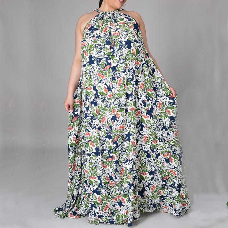 Cap Point Green / XXL Mianda Elegant straight pleated lace evening maxi dress