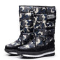Cap Point Grey / 4.5 Women Waterproof Mid-calf  Thick Plush snow boots