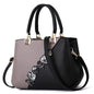 Cap Point grey / One size Denise Leather Embroidered Messenger Tote Bag