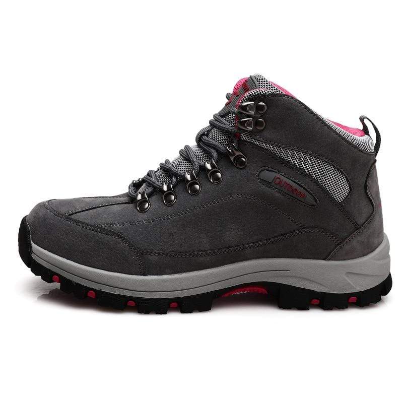 Cap Point grey-rosered / 5 Women Camping Hiking Slip-on Breathable Winter Sneakers