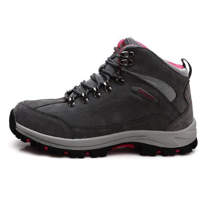 Cap Point grey-rosered / 5 Women Camping Hiking Slip-on Breathable Winter Sneakers