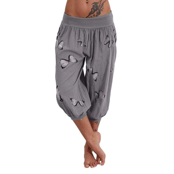 Cap Point Grey / S Phinea High Waist Harem Lightweight Pocket Baggy Jogger Pants