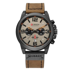 Cap Point grey Top Brand Luxury Waterproof Sport Wrist Watch Chronograph Mens Watch