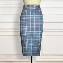 Load image into Gallery viewer, Cap Point High Waist Plaid Retro Classy Elegant Pencil Skirt
