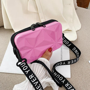 Cap Point Hot Pink / One size Luxury New Suitcase Shape  Fashion Mini Bag