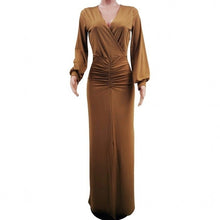 Load image into Gallery viewer, Cap Point inkosikazi V Neck Lantern Sleeve Maxi Dress
