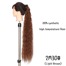 Load image into Gallery viewer, Cap Point J2-30 / 85CM Dina Synthetic Fiber Straight Hair Wigs With Ponytail Extensions
