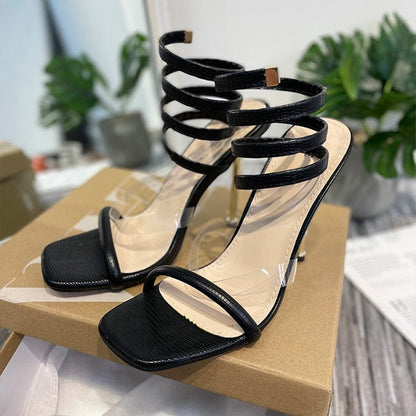Cap Point Jessica Thin High Heels Ankle Wrap Ladies Shoes