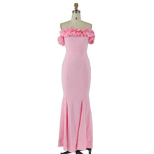 Load image into Gallery viewer, Cap Point Joelle Off Shoulder Floor Length Evening Bodycon Maxi Dress
