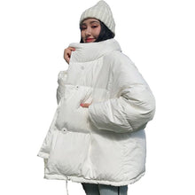 Load image into Gallery viewer, Cap Point Julienne Stand Collar Solid Oversized Down Winter Coat
