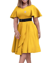 Load image into Gallery viewer, Cap Point Katherine A Line Flare Sleeve High Waist Elegant Party Dress
