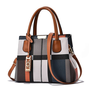 Cap Point Khaki / 30x13x21cm Elveira Luxury Stitching Wild Messenger Designer Handbag