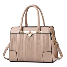 Load image into Gallery viewer, Cap Point Khaki / 30x14x23cm Denise Leather High Quality Trunk Shoulder Tote Bag
