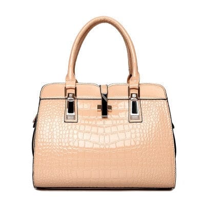 Cap Point Khaki / 33cm X 24cm X 14cm Patent Luxury Brand PU Leather Crossbody Handbag