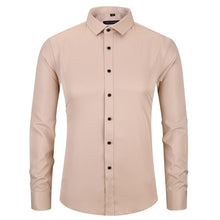 Load image into Gallery viewer, Cap Point Khaki / 38 Mens Non-Iron Anti-Wrinkle Elastic Slim Fit Shirt
