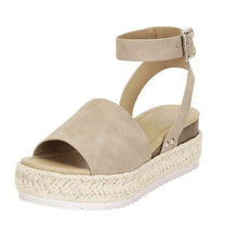Load image into Gallery viewer, Cap Point Khaki / 5 Olix Summer Shoes Flip Flop Wedges Platform Sandals
